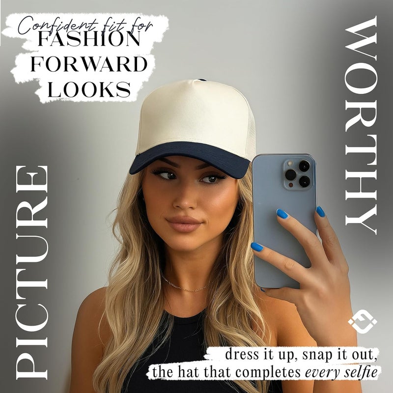 Funky Junque Vintage Canvas Snapback Hat - Adjustable 2 Tone Cap for Men Women - Put It On My, Cowboy, Girl Dad, Funny - Image 4